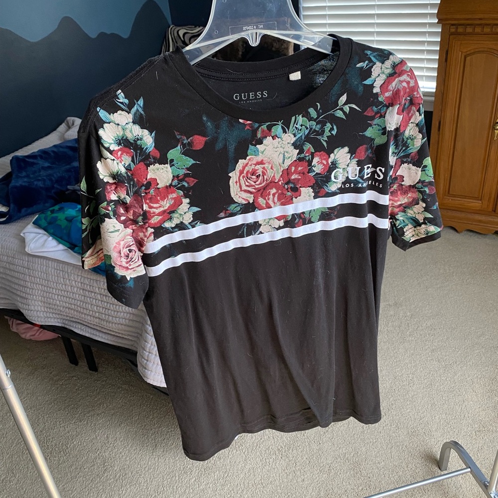Guess brand floral tee shirt